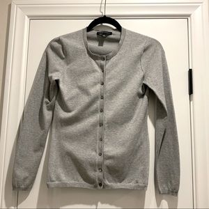 BR Gray Silk Blend Cardigan